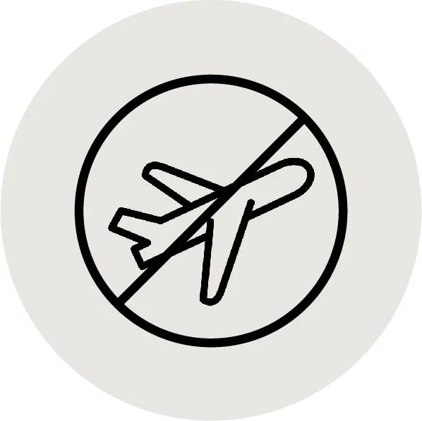 Gennemstreget flyikon