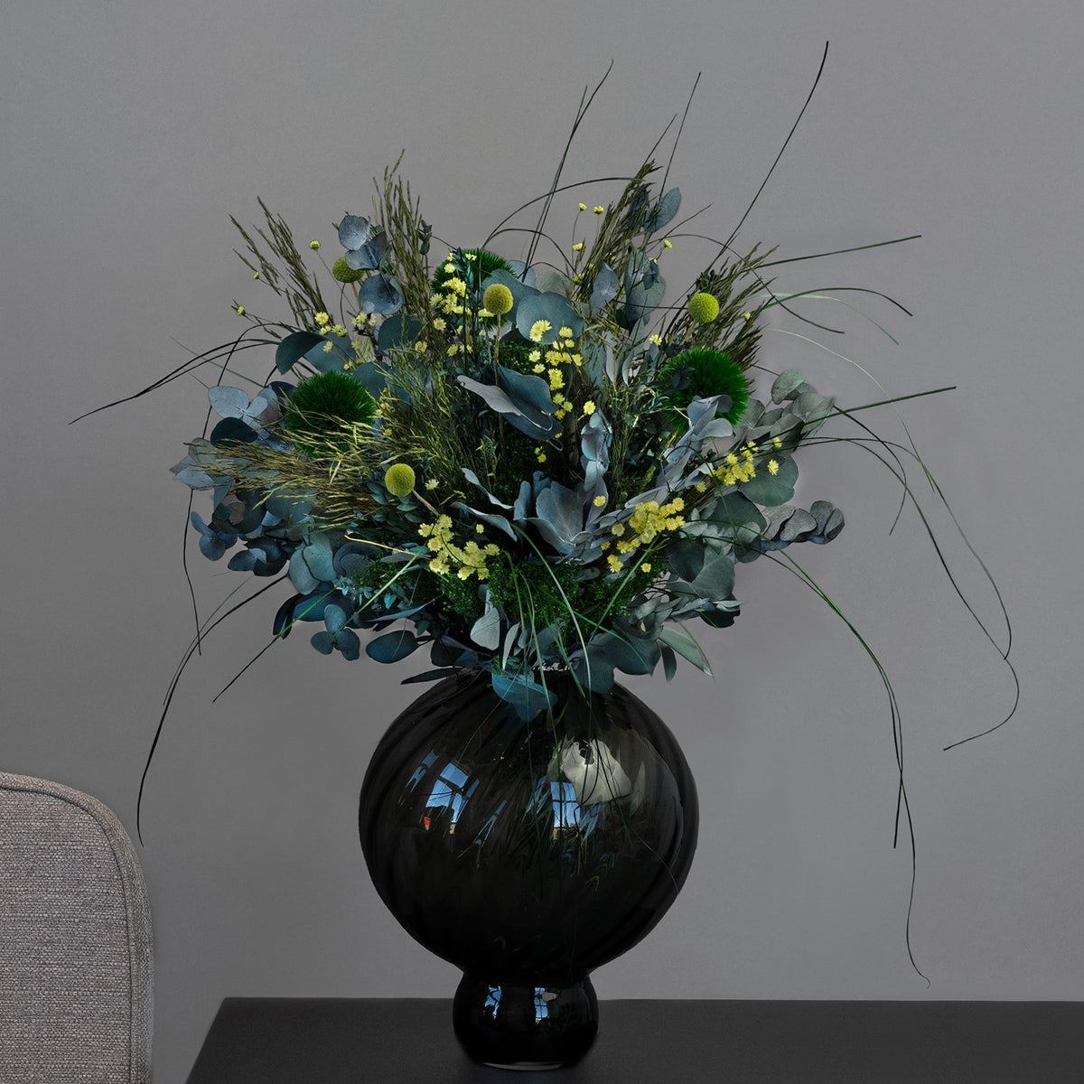 Pompøs Buket Green Hope | grøn og langtidsholdbar buket | Living Flowers ...